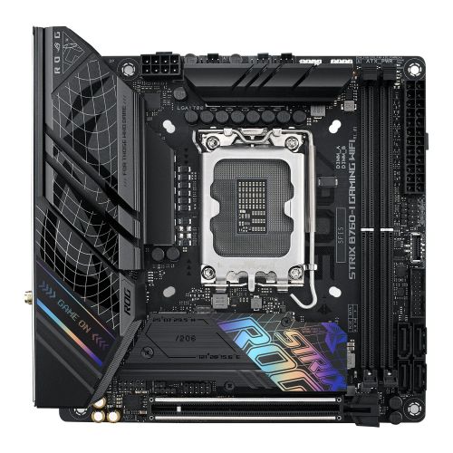 Asus ROG STRIX B760-I GAMING WIFI, Intel B760, 1700, Mini ITX, 2 DDR5, HDMI, DP, Wi-Fi 6E, 2.5G LAN, PCIe5, RGB, 2x M.2 Asus ROG STRIX B760-I GAMING WIFI, Intel B760, 1700, Mini ITX, 2 DDR5, HDMI, DP, Wi-Fi 6E, 2.5G LAN, PCIe5, RGB, 2x M.2